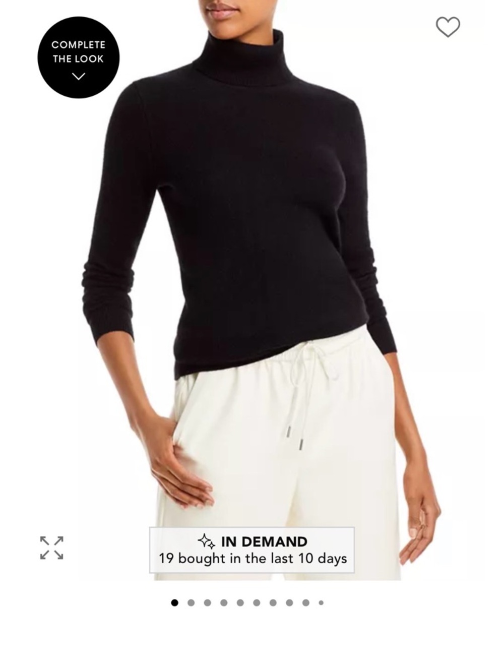 Black 100% Cashmere Sweater NWT